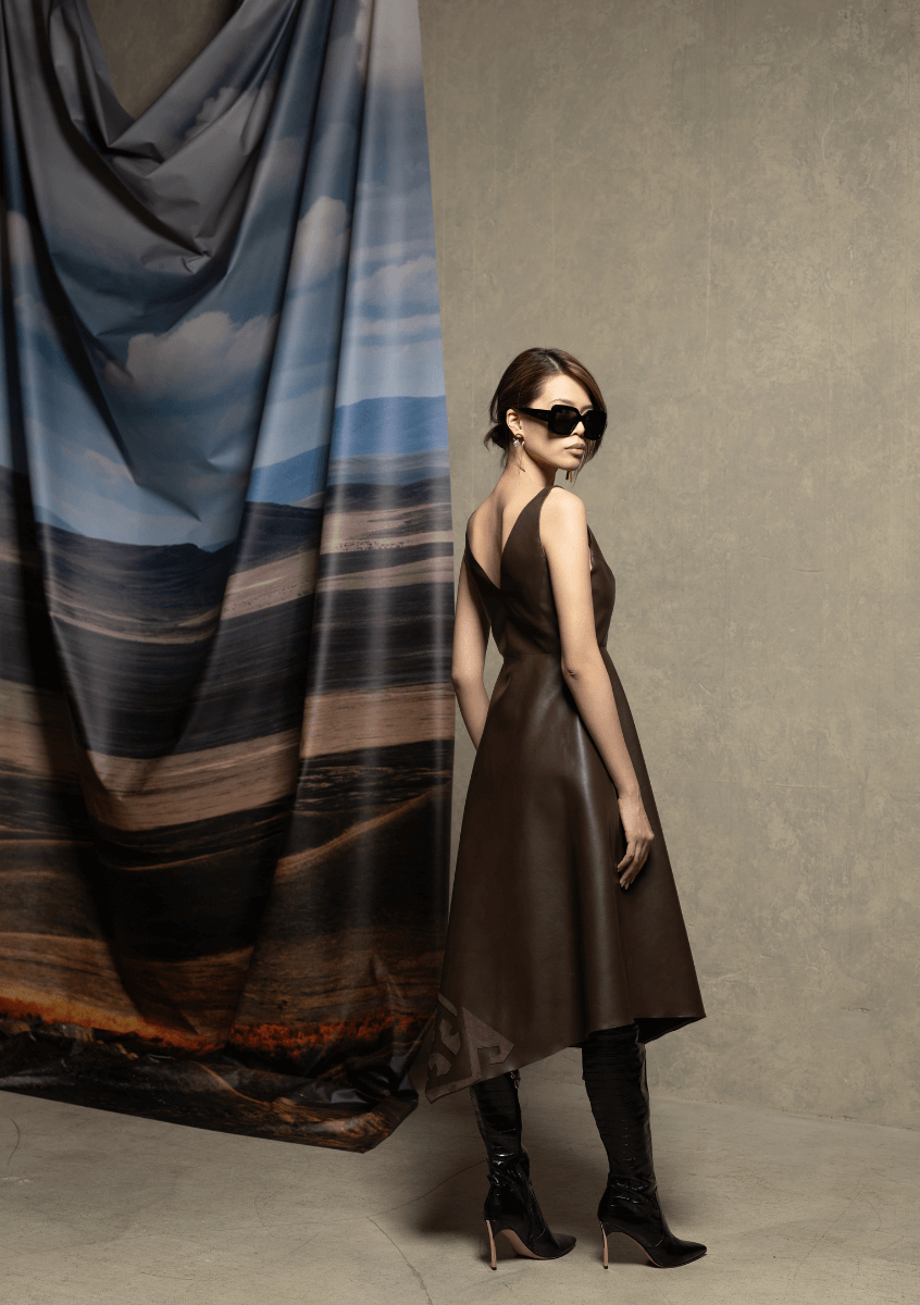 Dress Made of Eco-Leather