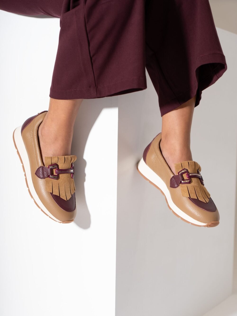 Burgundy Casual Chic Mocassim Alicia 16